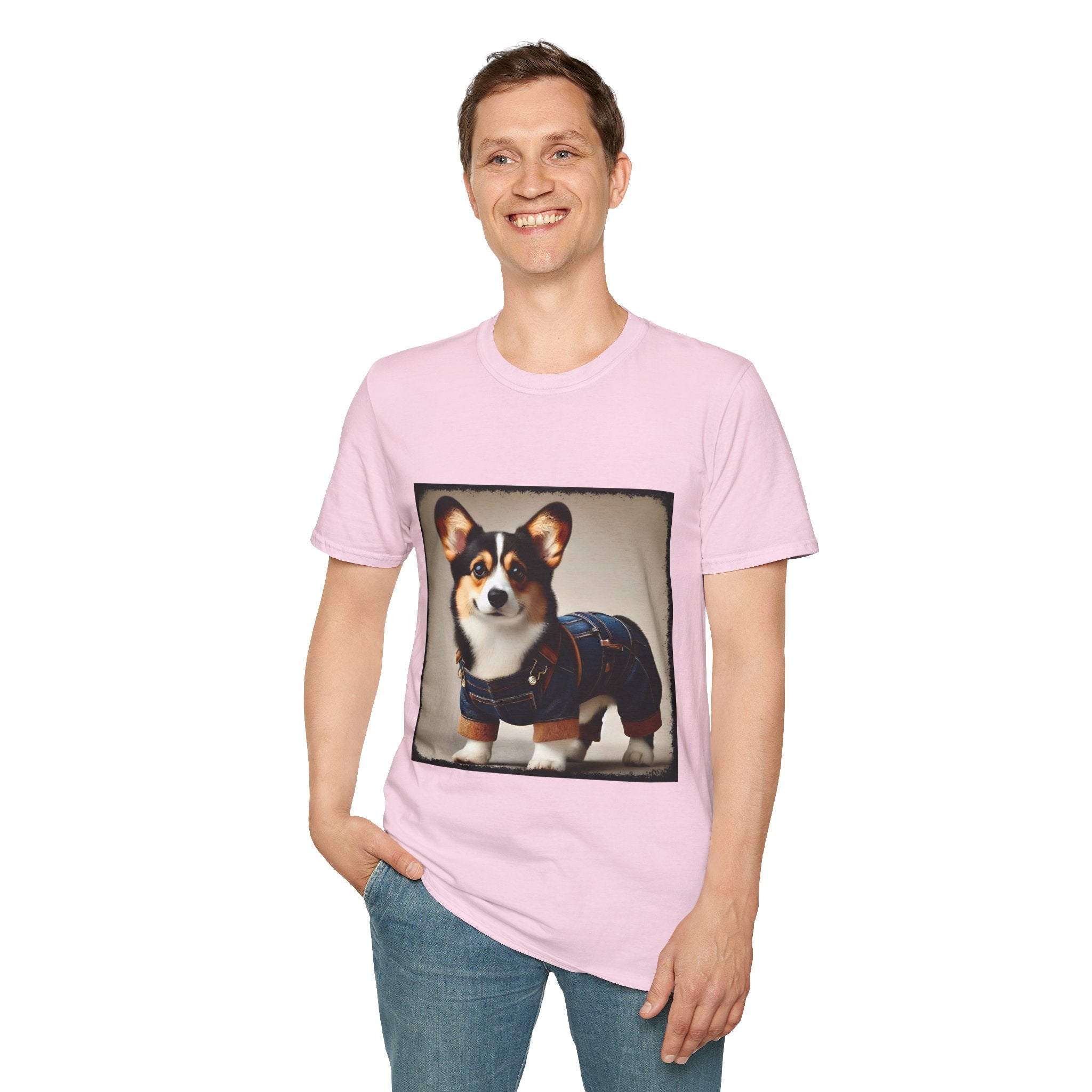 Pembroke Welsh Corgi Denim Doll | Unisex Dog T-Shirt