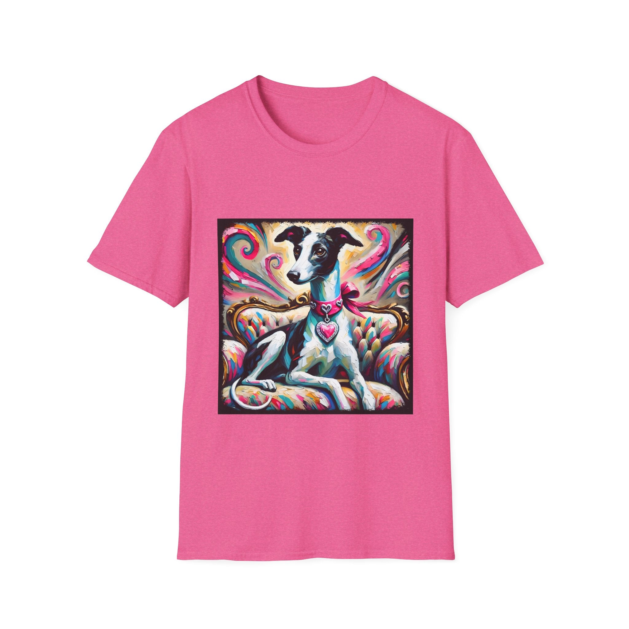 Greyhound Pink Heart Classic | Unisex Dog T-Shirt