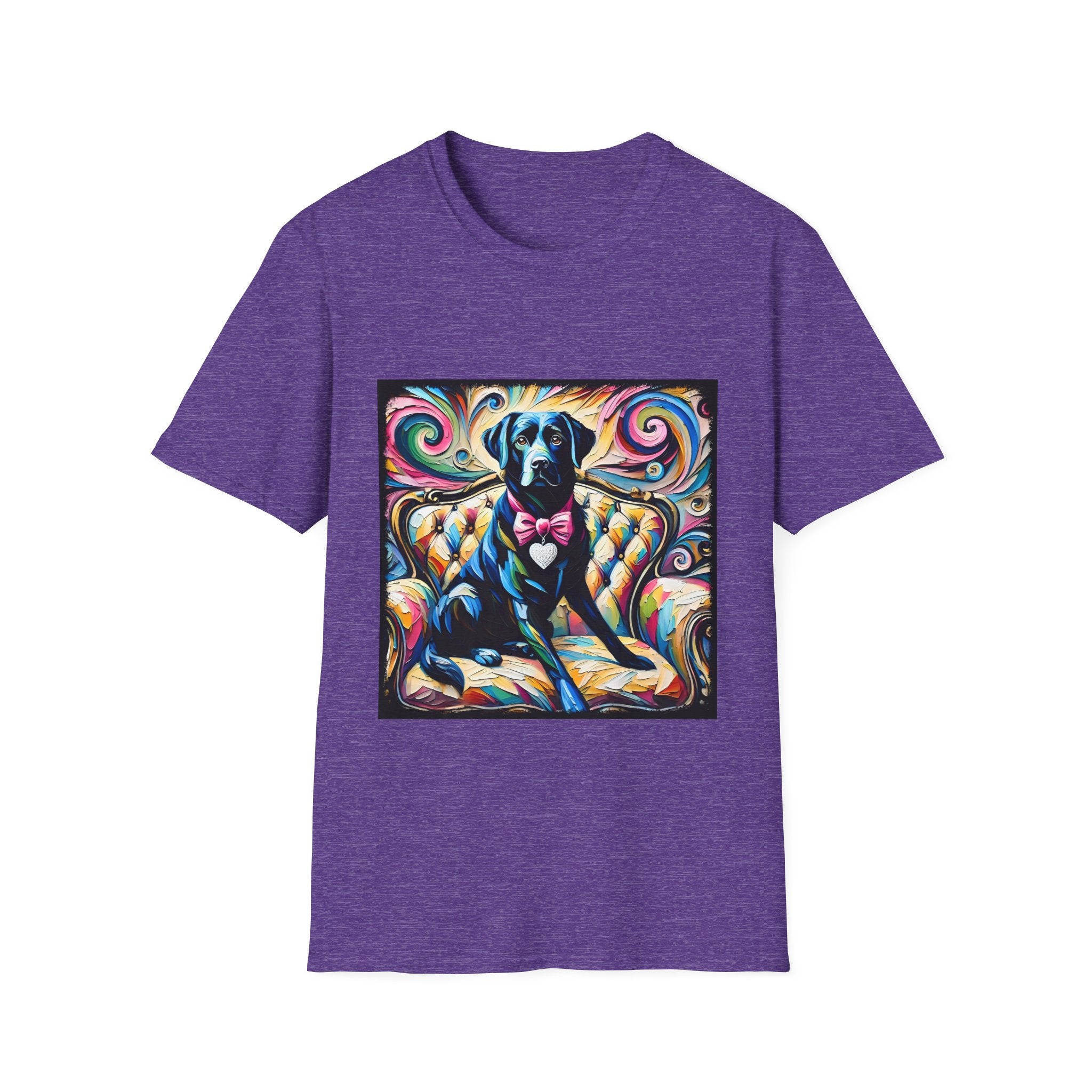 Labrador Retriever Pink Bow Swirl | Unisex Dog T-Shirt