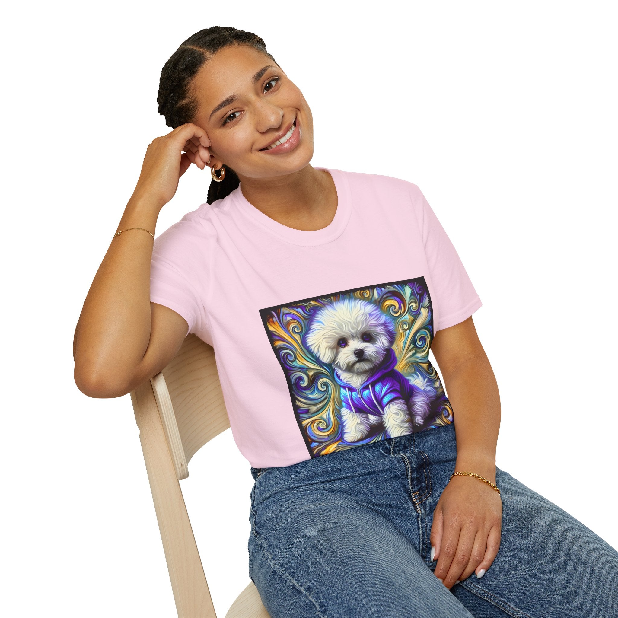 Bichon Frise Electric Swirl | Unisex Dog T-Shirt