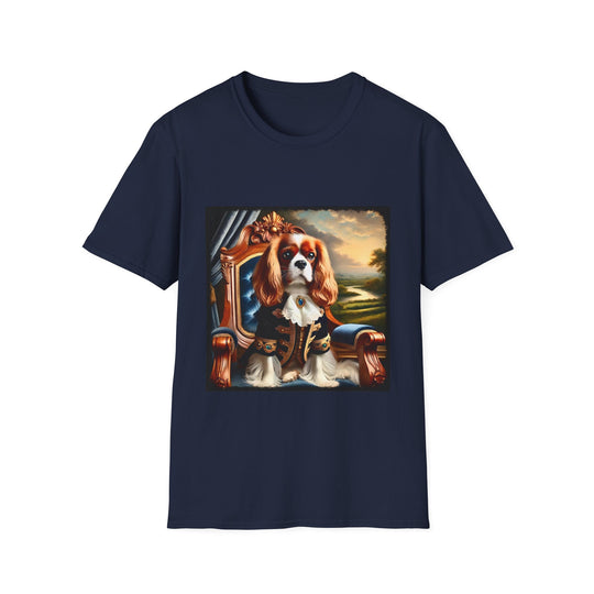 Cavalier King Charles Spaniel Noble Fellow design dog lover unisex t-shirt in navy
