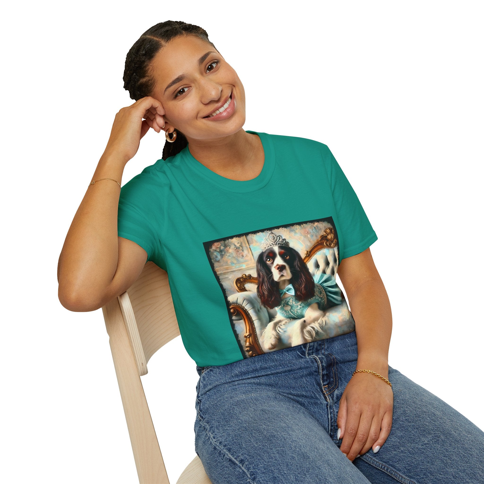 English Springer Spaniel Teal Princess Classic | Unisex Dog T-Shirt