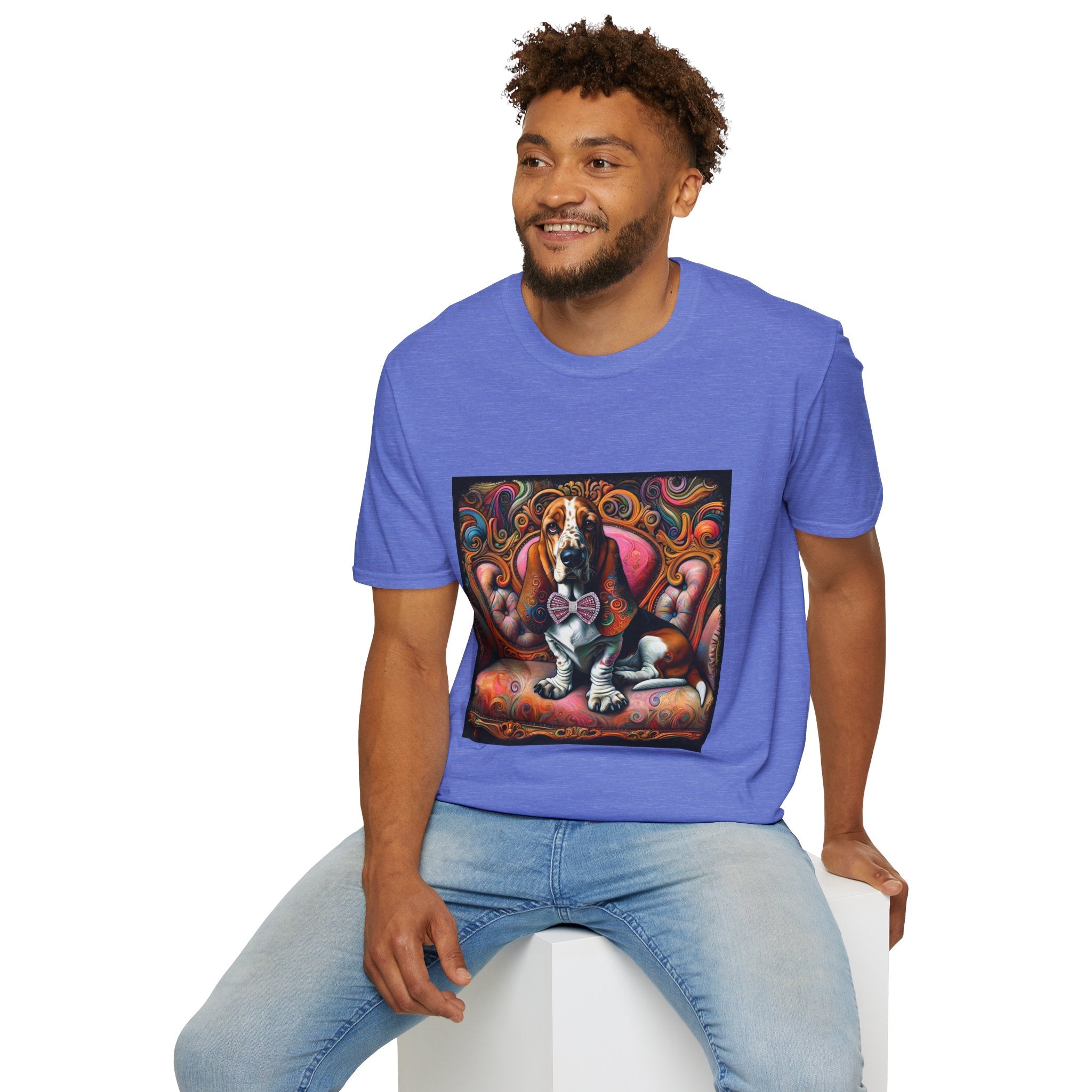 Basset Hound Vivid Swirl | Unisex Dog T-Shirt