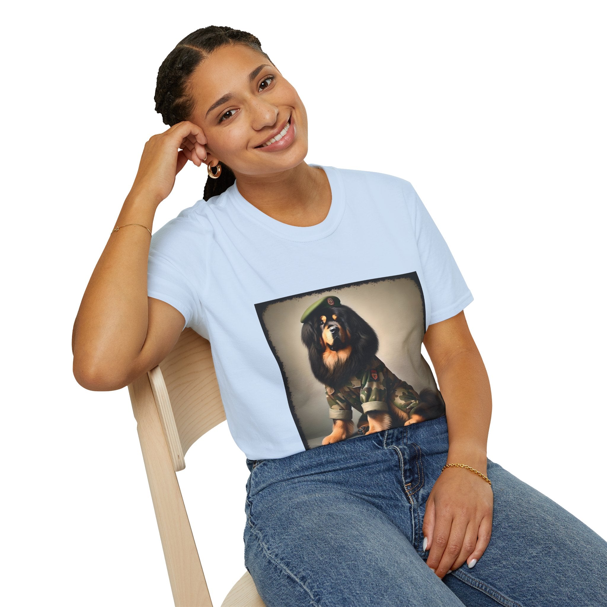 Tibetan Mastiff Camo Cutie | Unisex Dog T-Shirt