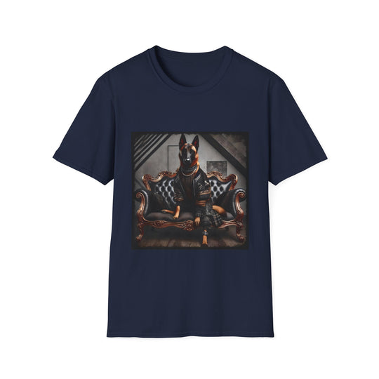 Belgian Malinois Bold Rebel design dog lover unisex t-shirt in navy