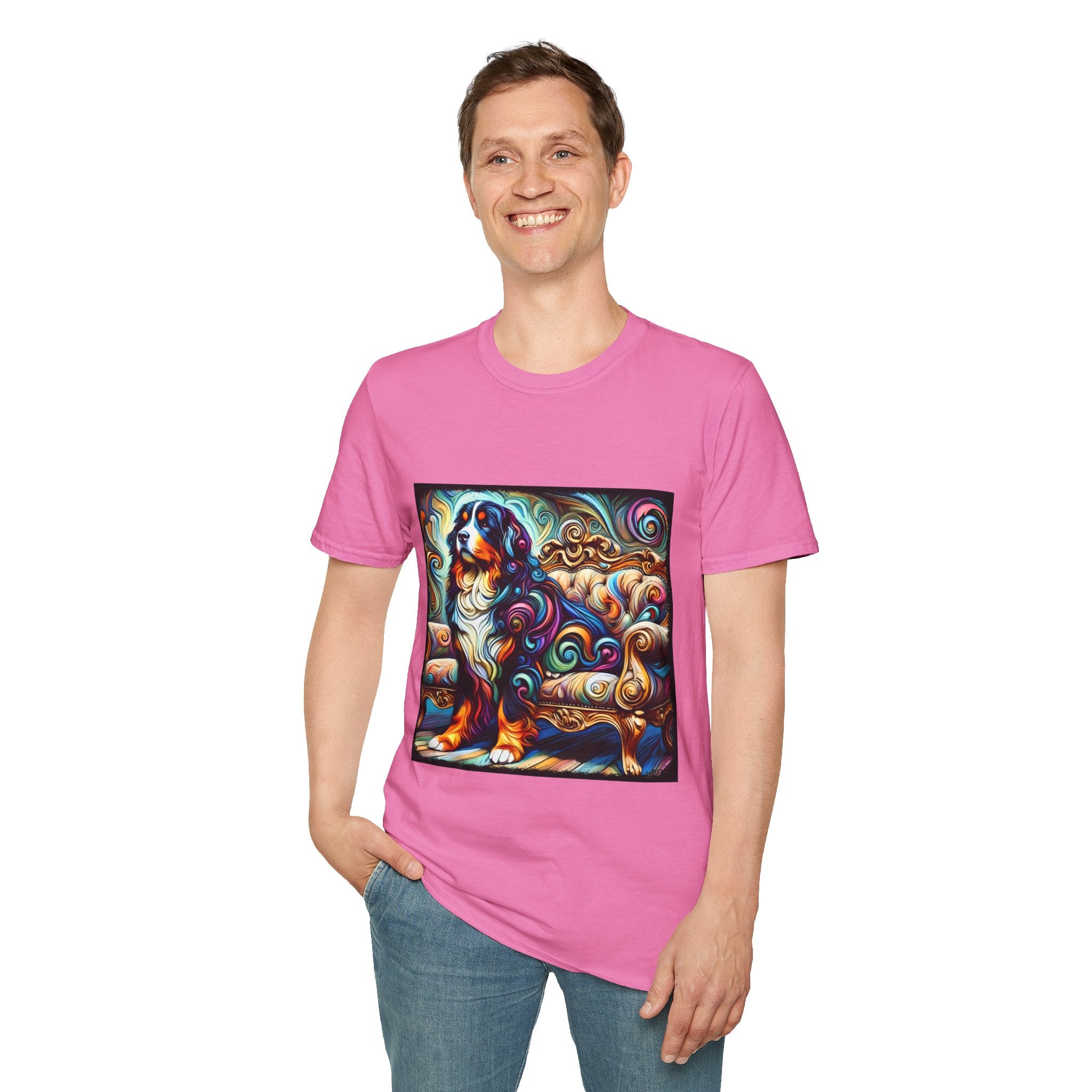 Bernese Mountain Dog Majestic Swirl | Unisex Dog T-Shirt