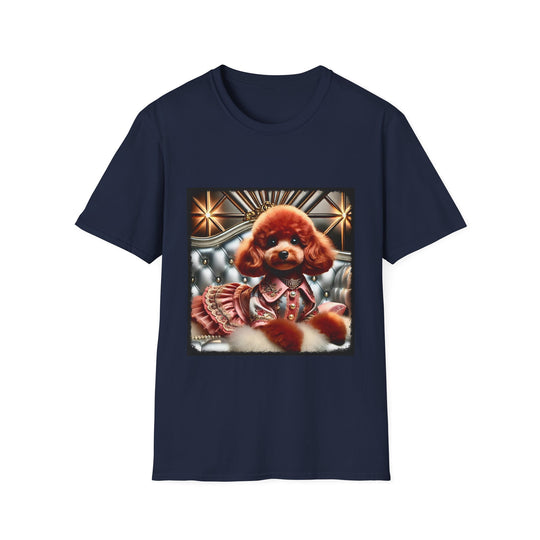 Poodle Paris Luxe design dog lover unisex t-shirt in navy