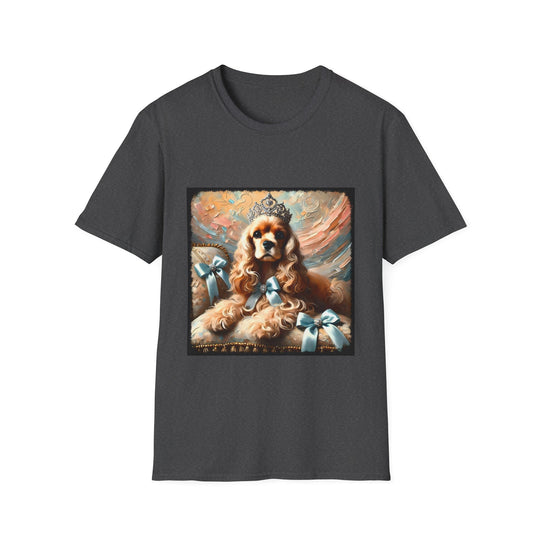 Cocker Spaniel Diamond Tiara Classic design dog lover unisex t-shirt in dark heather