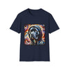 American Pit Bull Terrier Streetlight Swirl design dog lover unisex t-shirt in navy