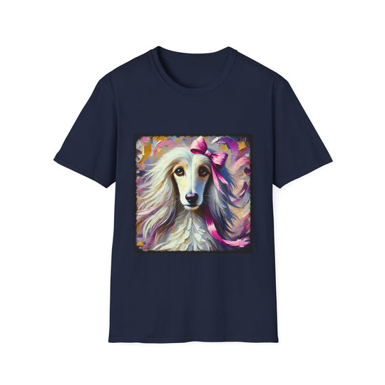 Afghan Hound Pure Classic design dog lover unisex t-shirt in navy