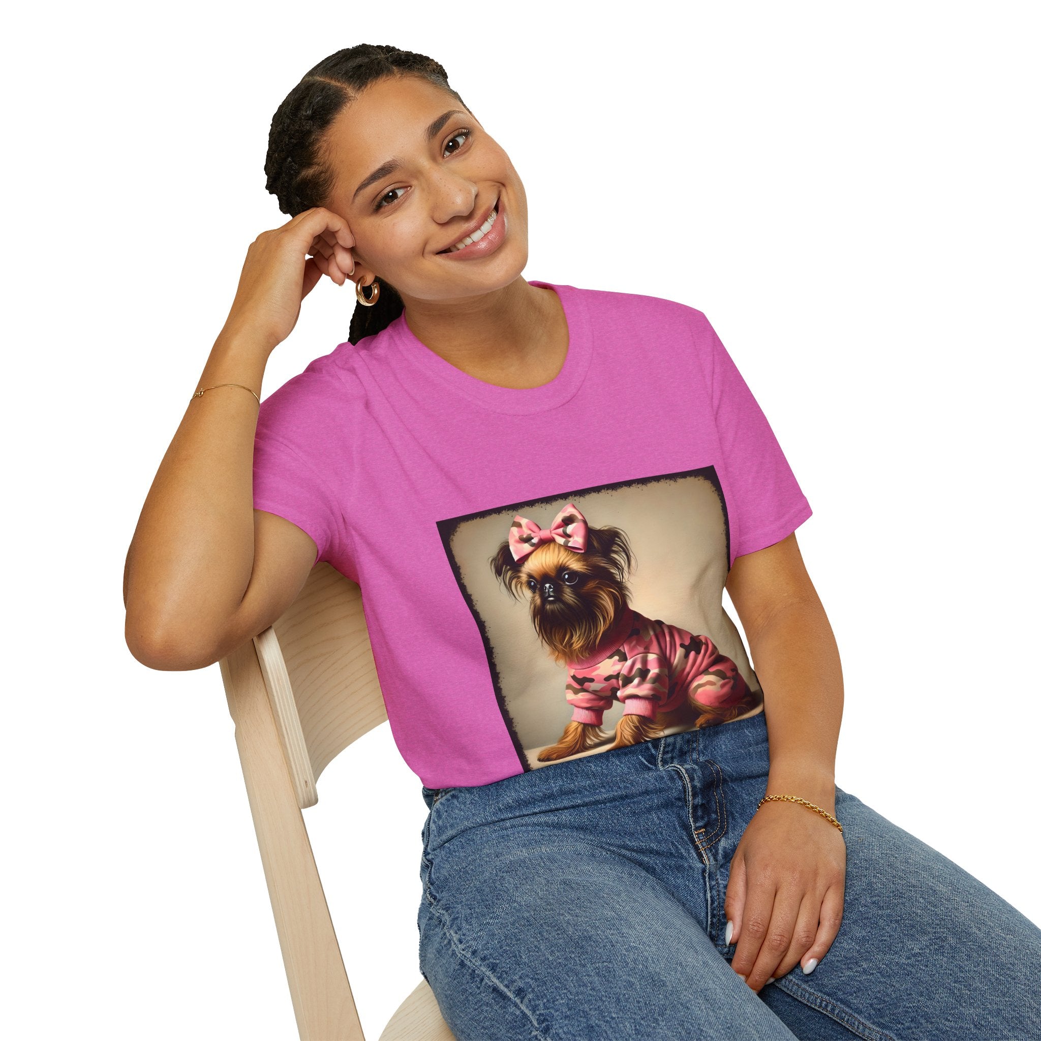 Brussels Griffon Camo Cutie | Unisex Dog T-Shirt