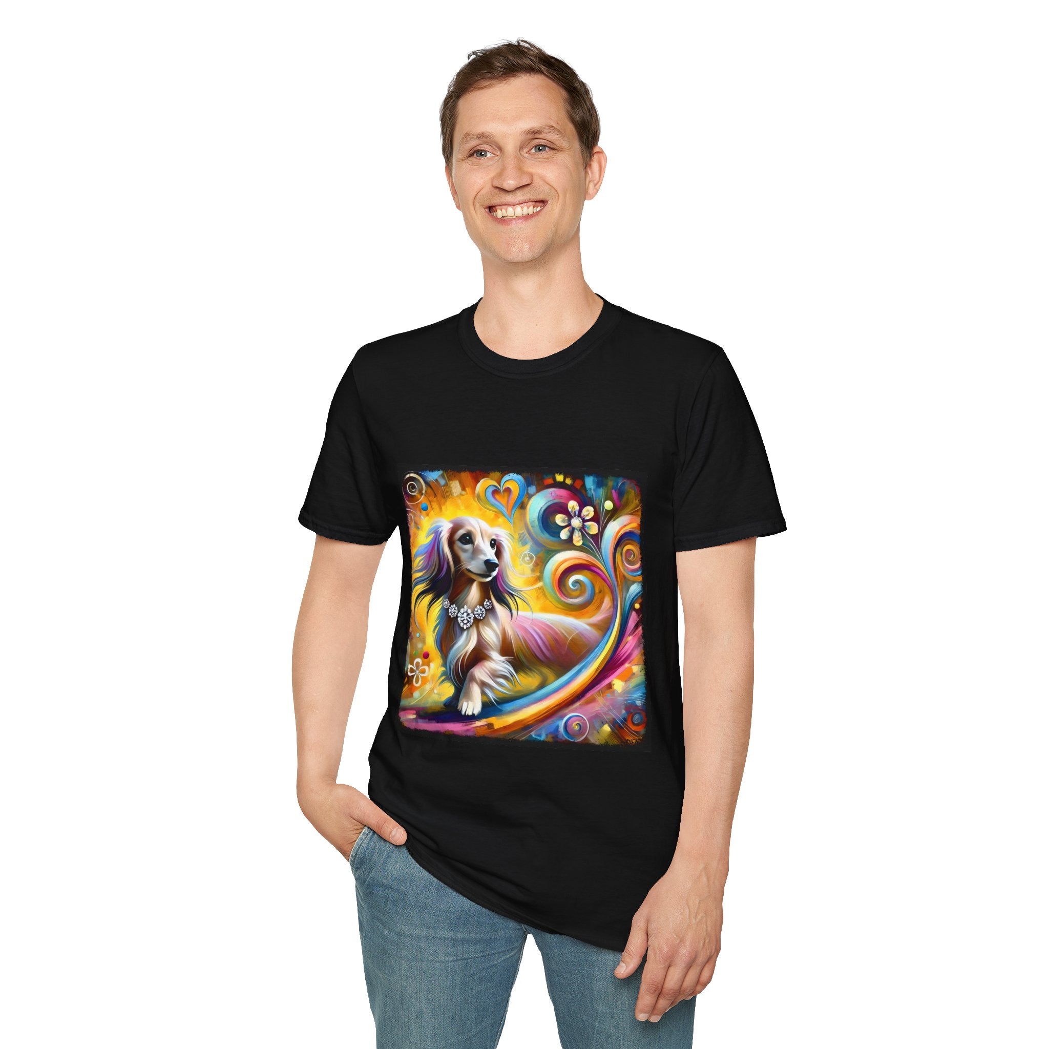 Dachshund Bold Diamond Swirl | Unisex Dog T-Shirt