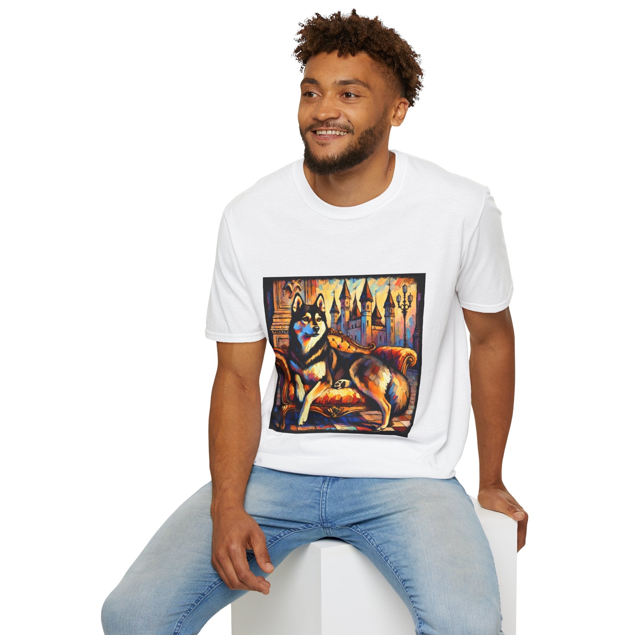 Siberian Husky Watercolor Classic | Unisex Dog T-Shirt