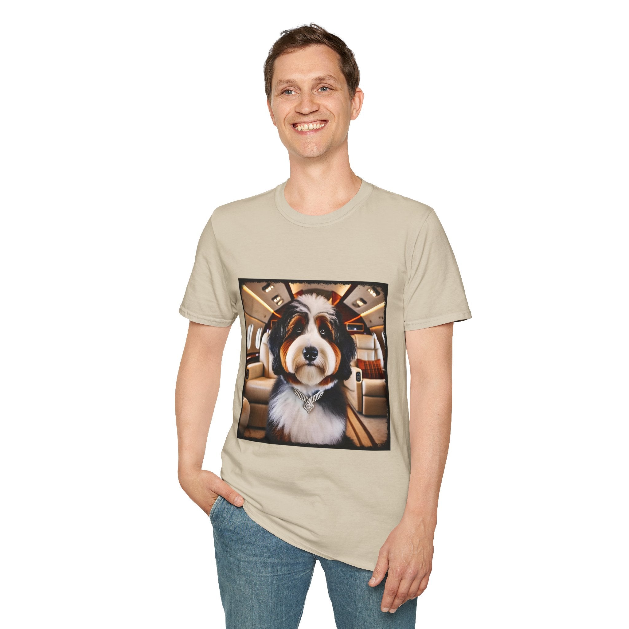 Bernedoodle Jet Setter | Unisex Dog T-Shirt