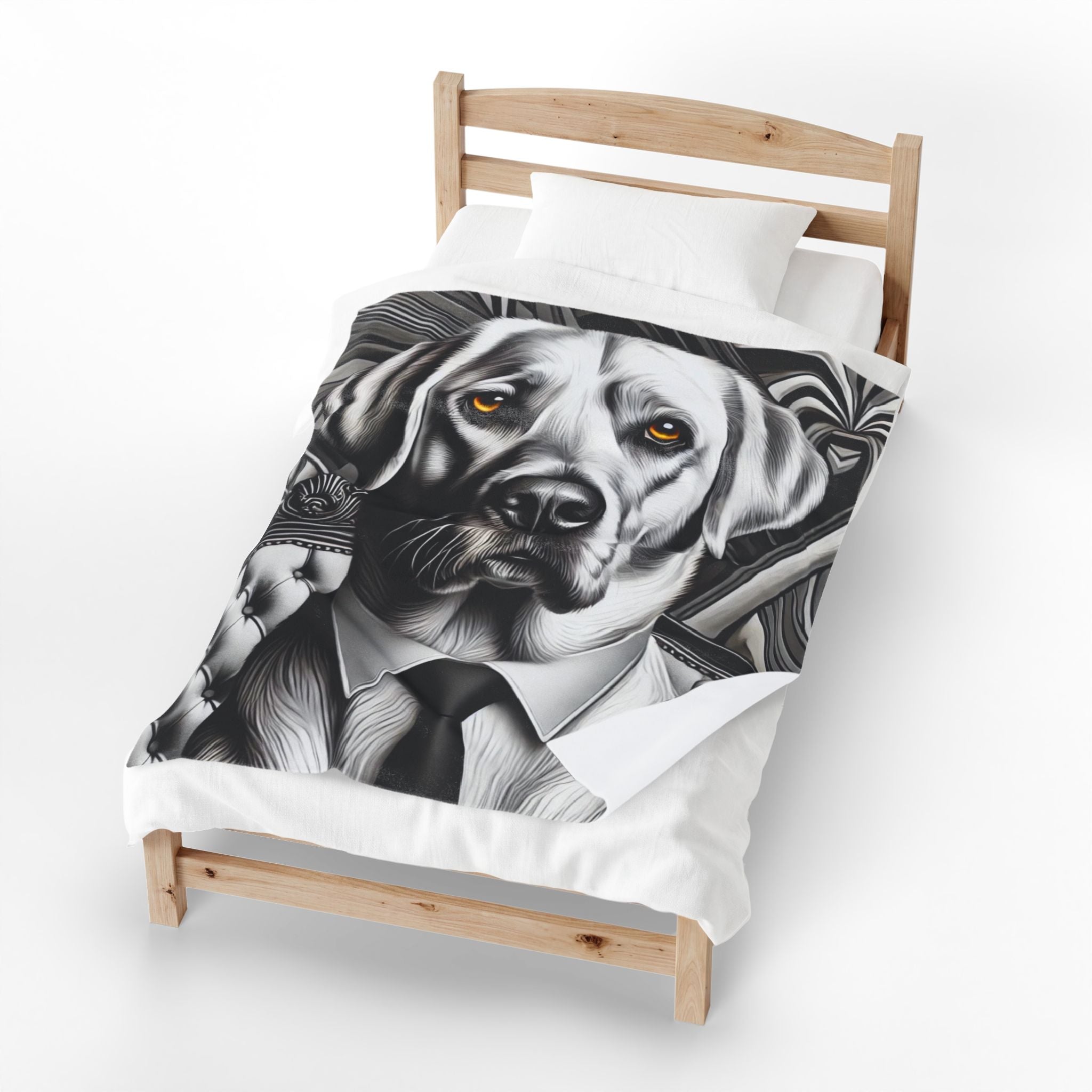 Labrador Retriever Blanket | B&W Sweet Brown Eyes Dog Lover Gift