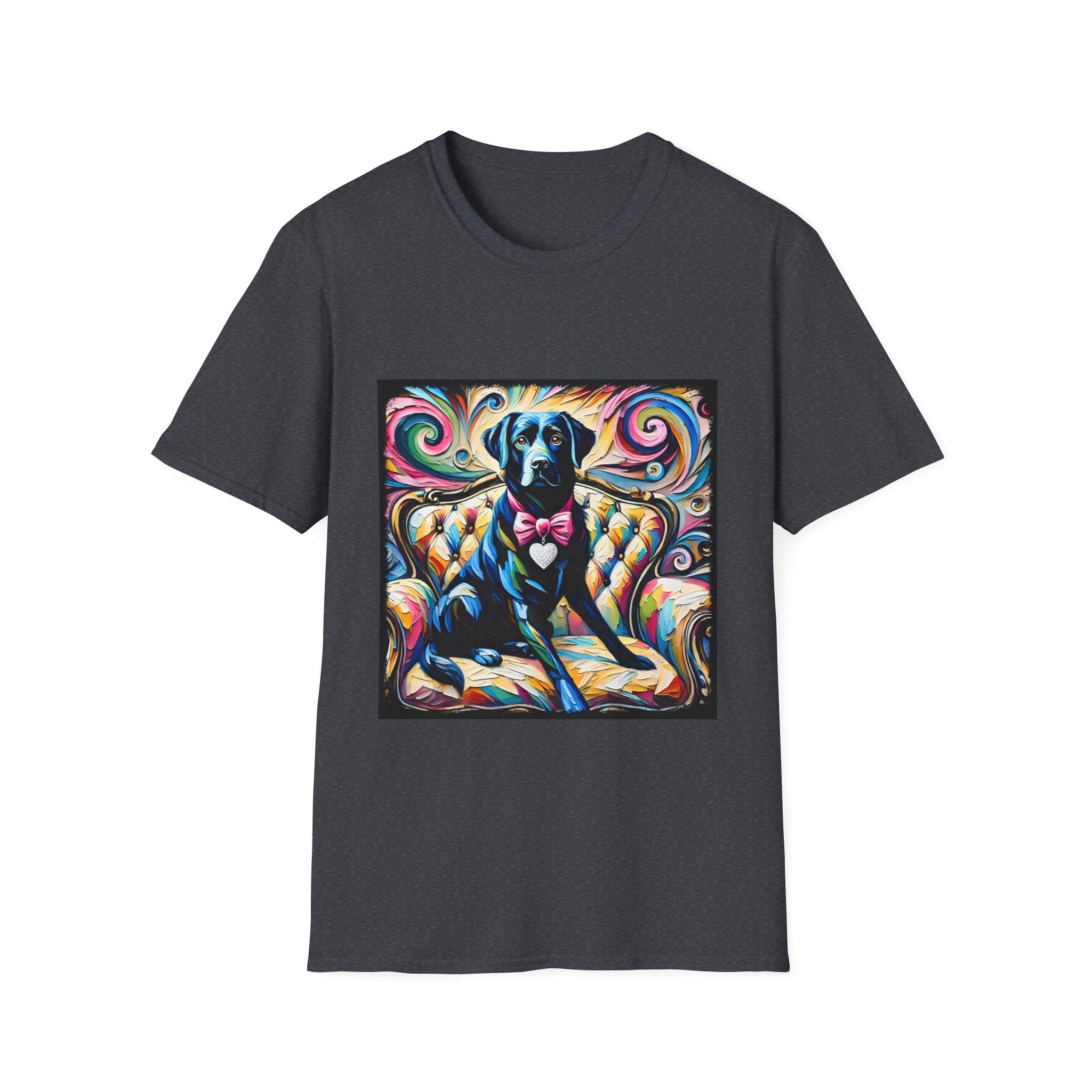 Labrador Retriever Pink Bow Swirl | Unisex Dog T-Shirt