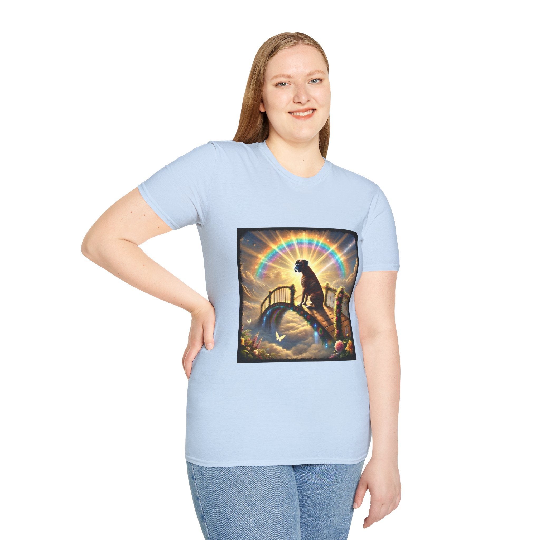 Boxer Brindle Rainbow Bridge | Unisex Dog T-Shirt