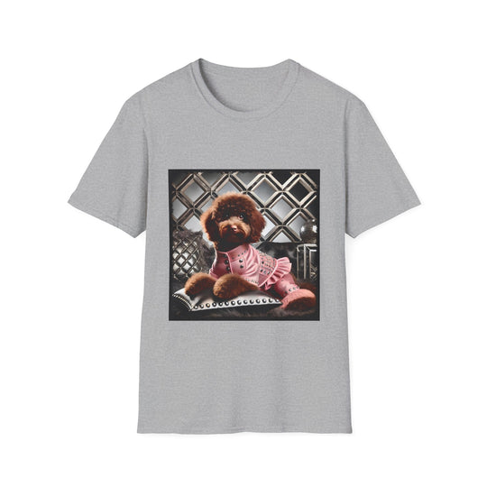 Aussiedoodle Chocolate Icon design dog lover unisex t-shirt in sport grey