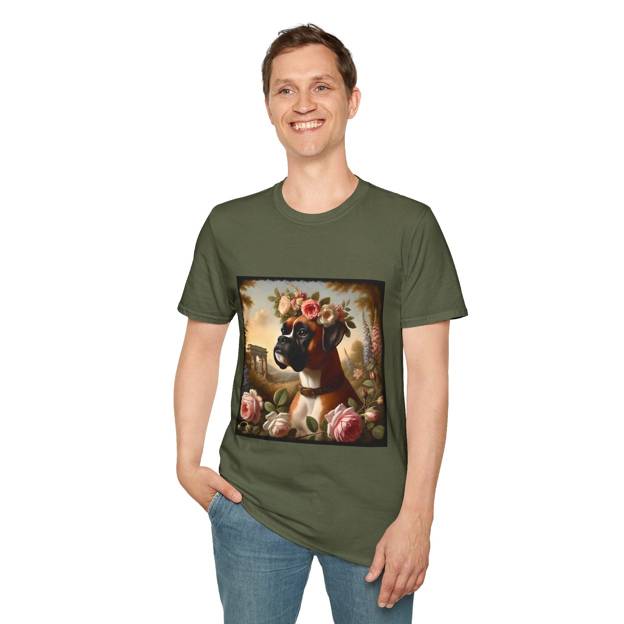 Boxer Botanical Beauty | Unisex Dog T-Shirt