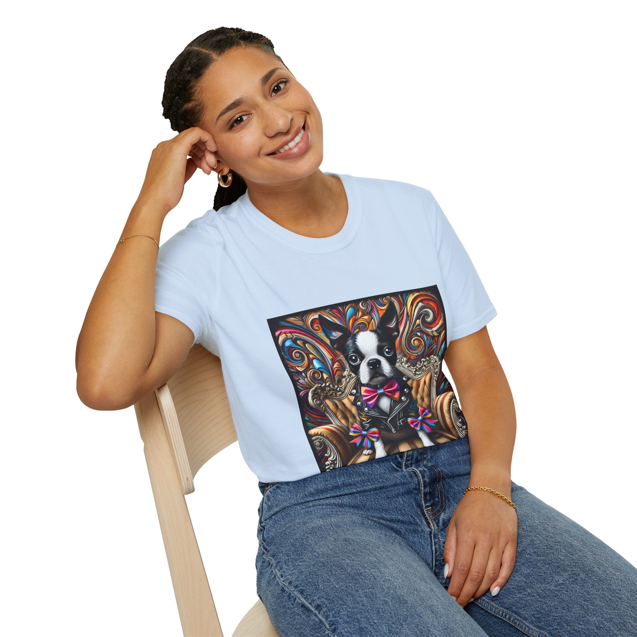 Boston Terrier Bold Rocker | Unisex Dog T-Shirt
