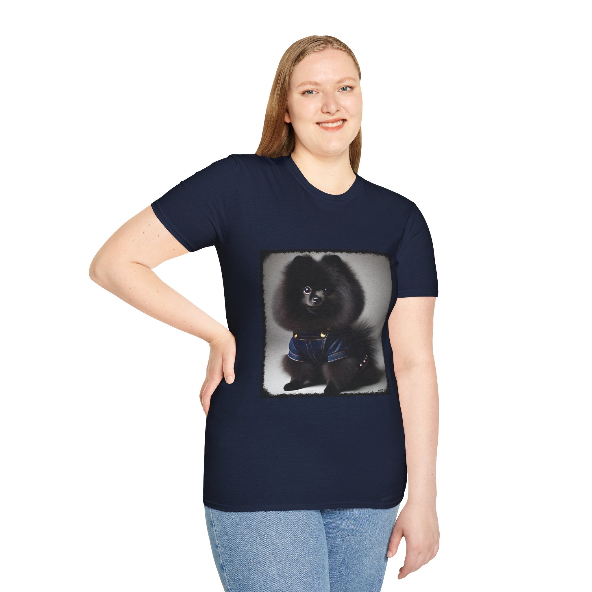 Pomeranian Denim Doll | Unisex Dog T-Shirt