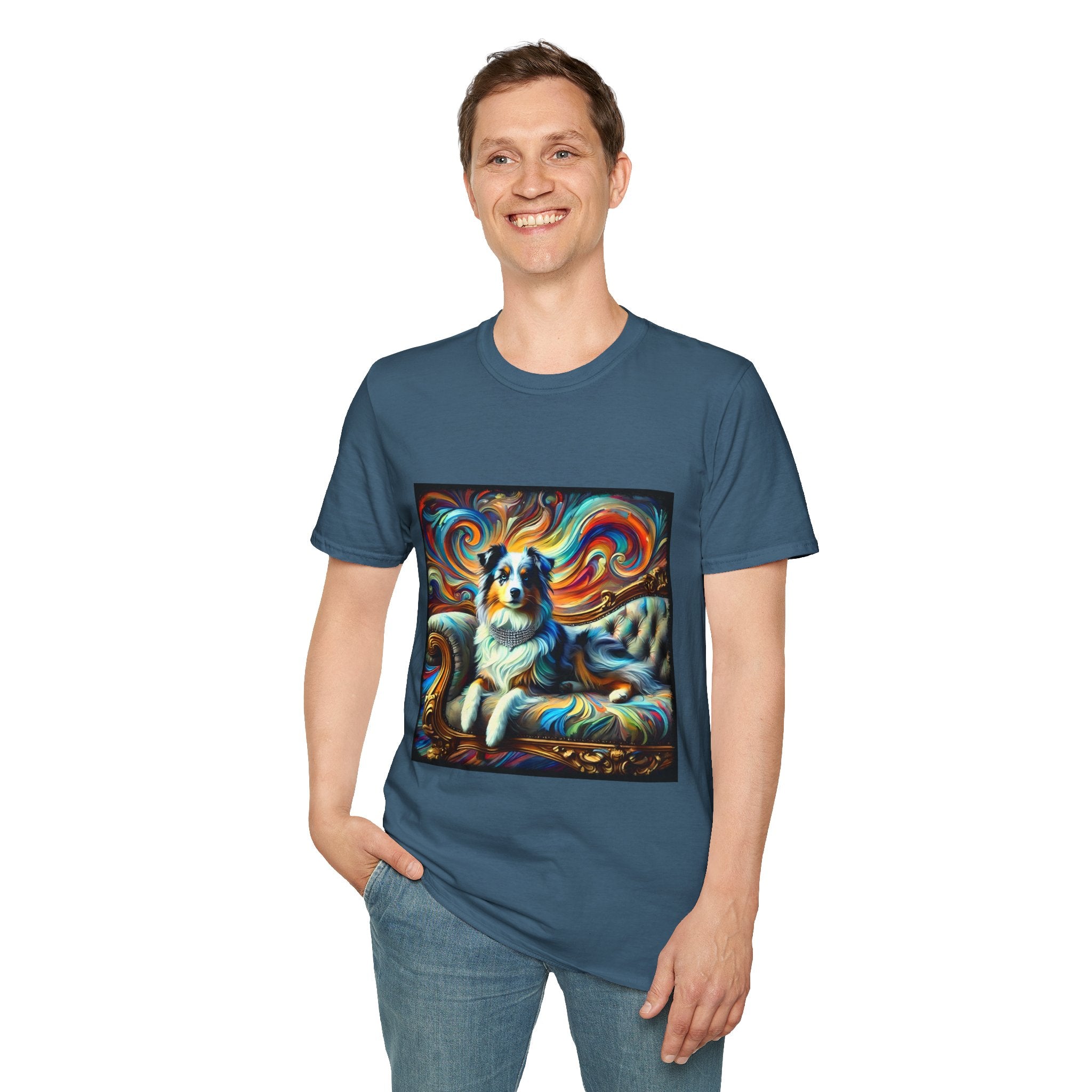 Miniature American Shepherd Vivid Swirl | Unisex Dog T-Shirt