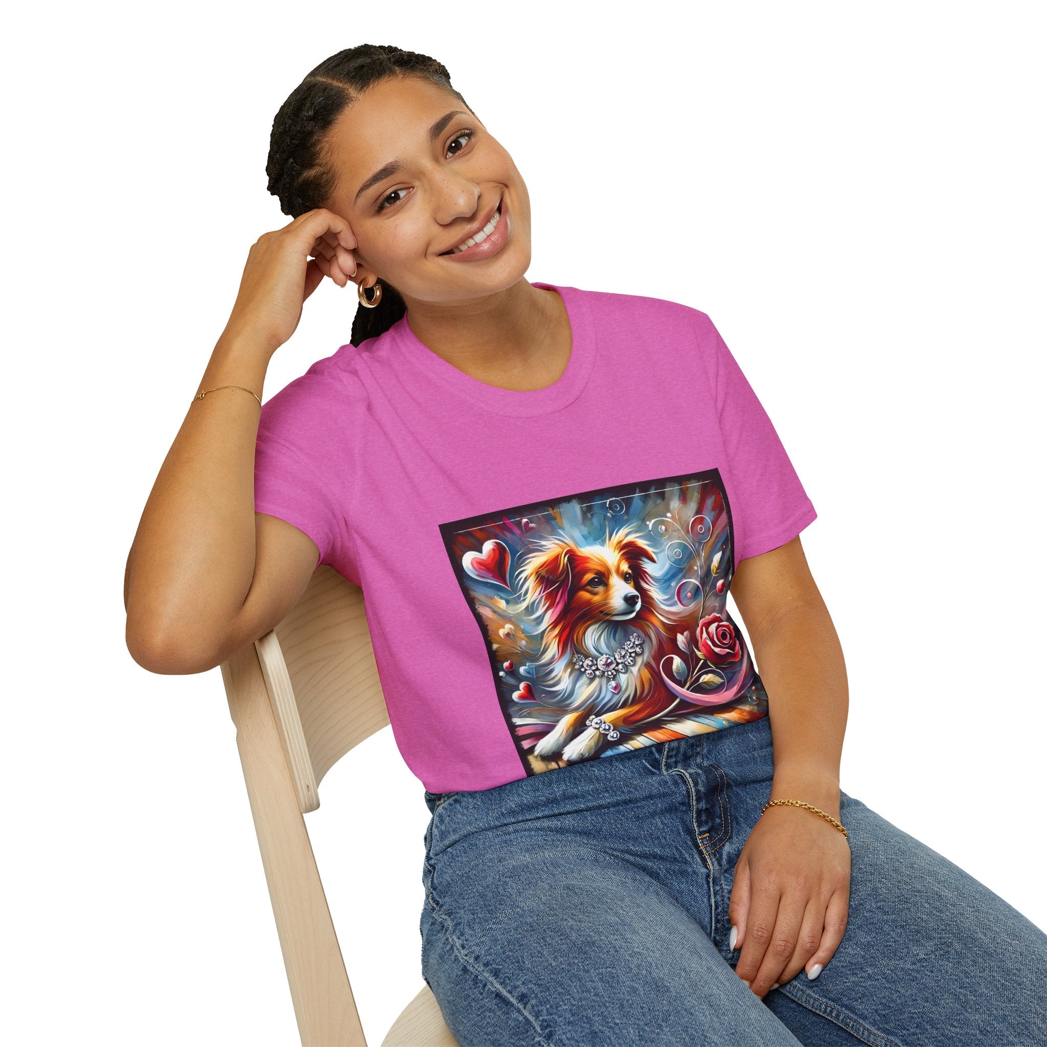 Miniature American Shepherd Diamond Heart Classic | Unisex Dog T-Shirt