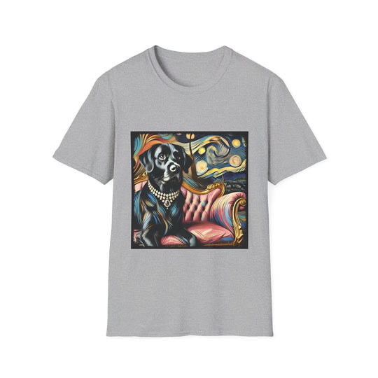 Labrador Retriever Starry Swirl design dog lover unisex t-shirt in sport grey