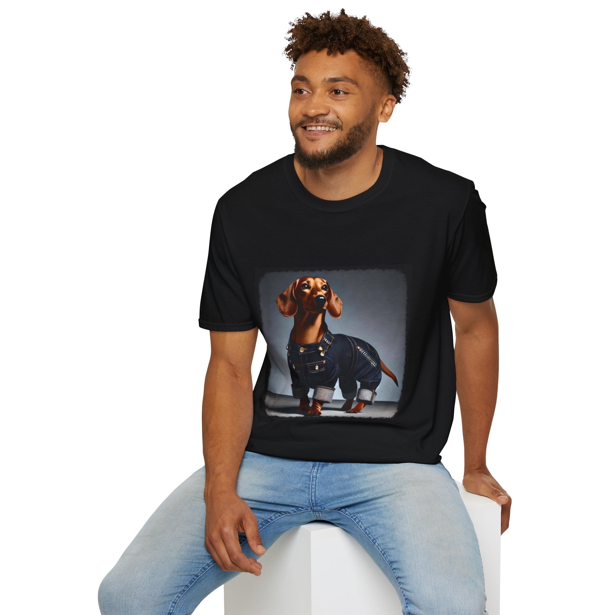 Dachshund Denim Dream | Unisex Dog T-Shirt