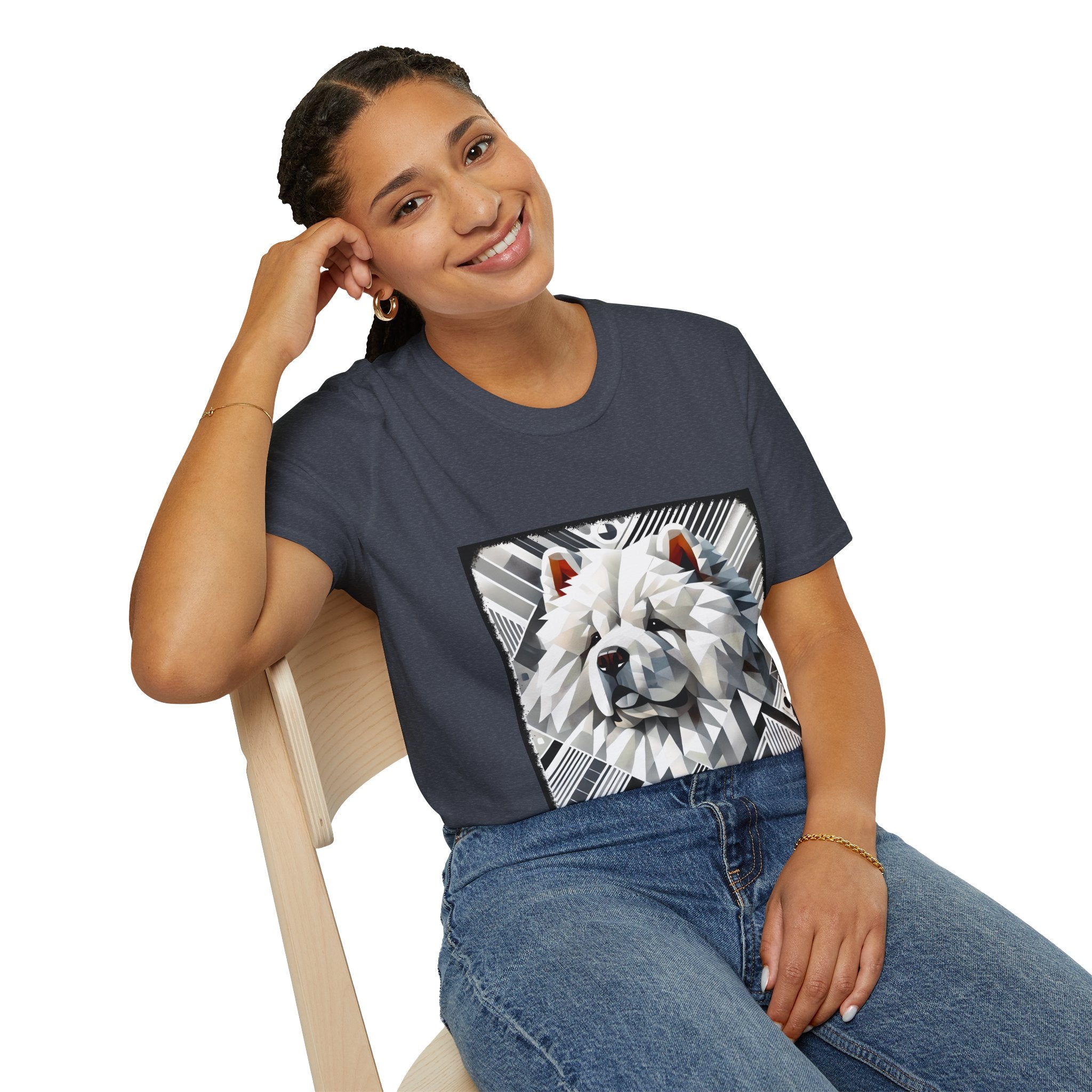 Chow Chow Snow Geometric | Unisex Dog T-Shirt