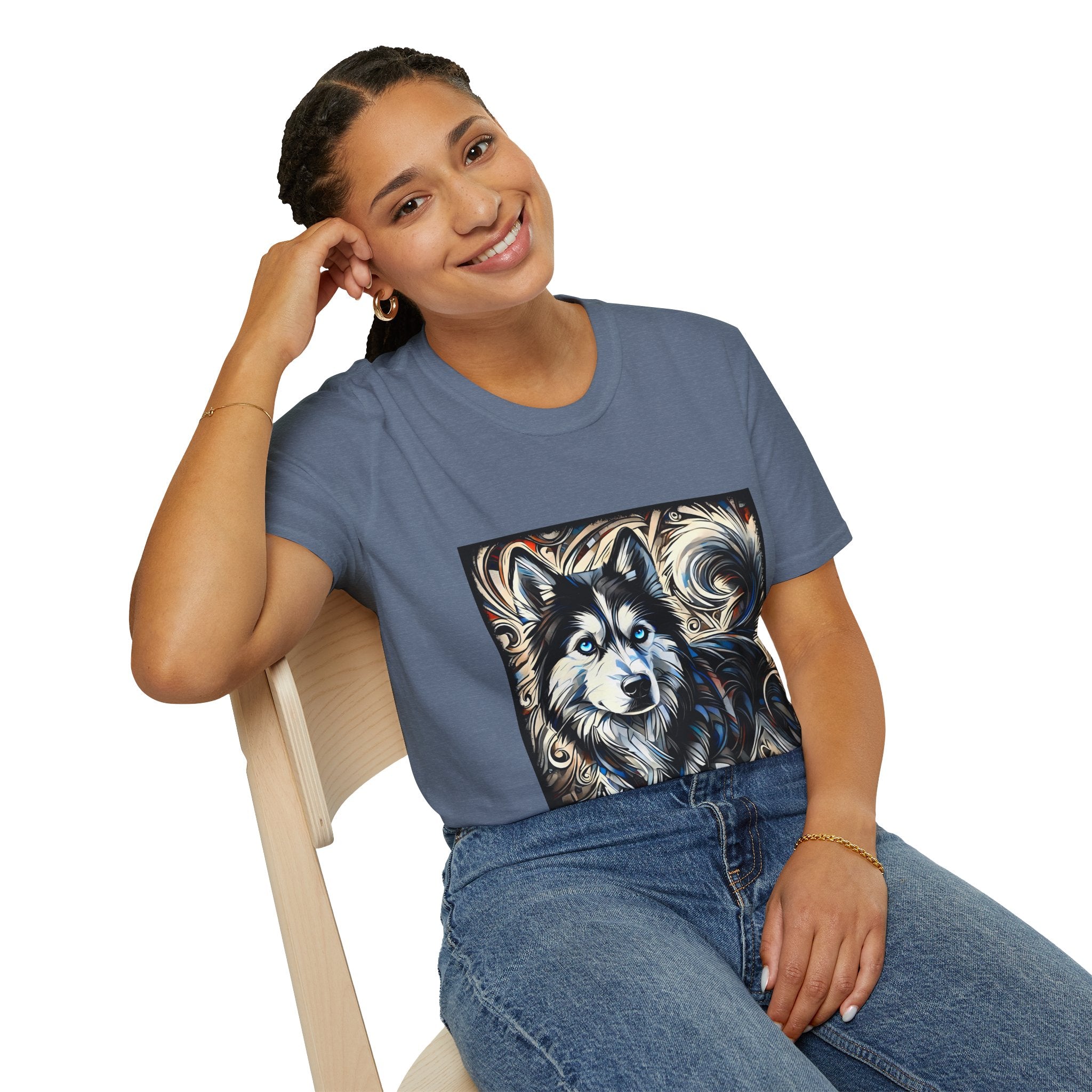 Siberian Husky Ice Swirl | Unisex Dog T-Shirt