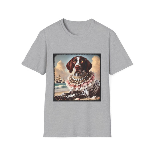 German Shorthaired Pointer Beach Beauty design dog lover unisex t-shirt in sport grey