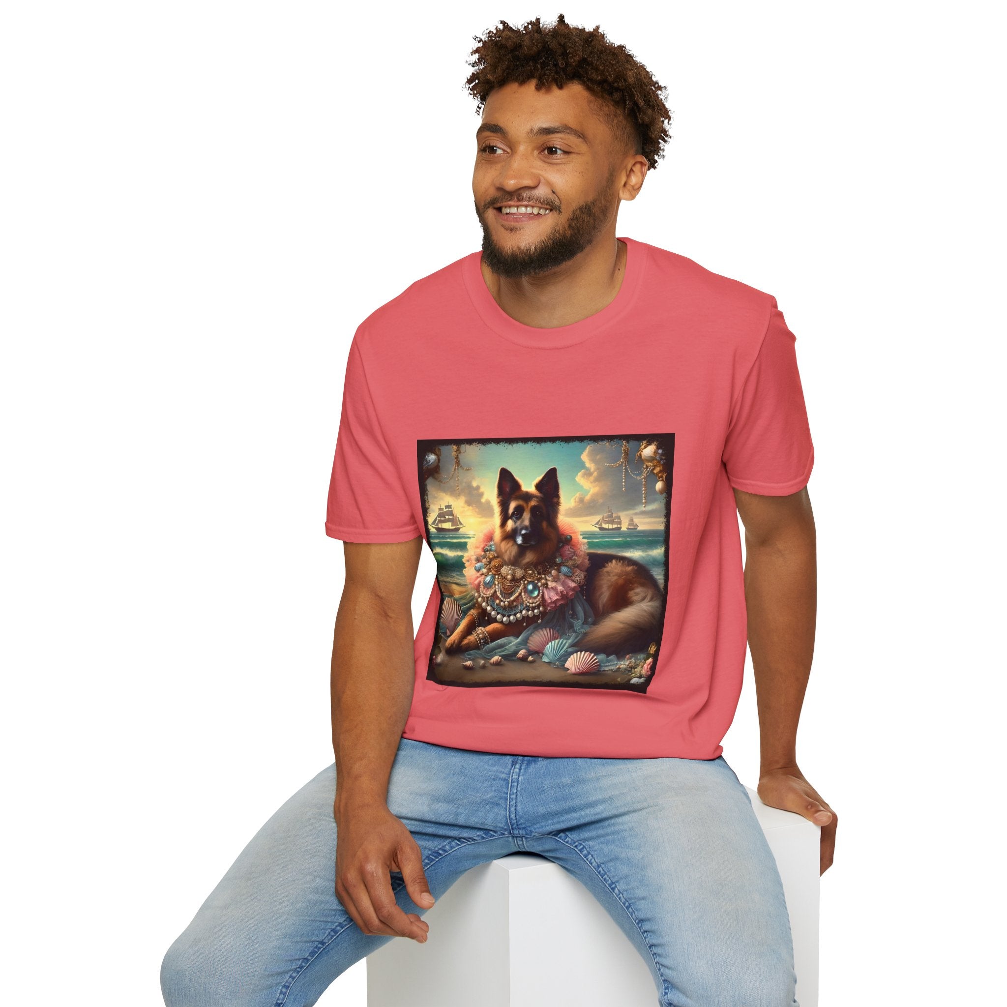 German Shepherd Seashell Siren | Unisex Dog T-Shirt