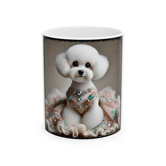 Bichon Frise Jeweled Beauty Dog Themed Ceramic Mug ceramic mug