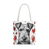 Airedale Terrier Tote Bag | Heart Sketch Dog Lover Gift
