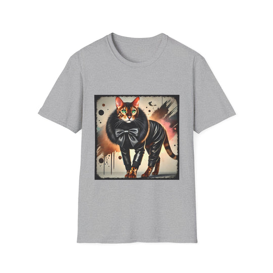 Bengal Cat Bold Muse design cat lover unisex t-shirt in sport grey