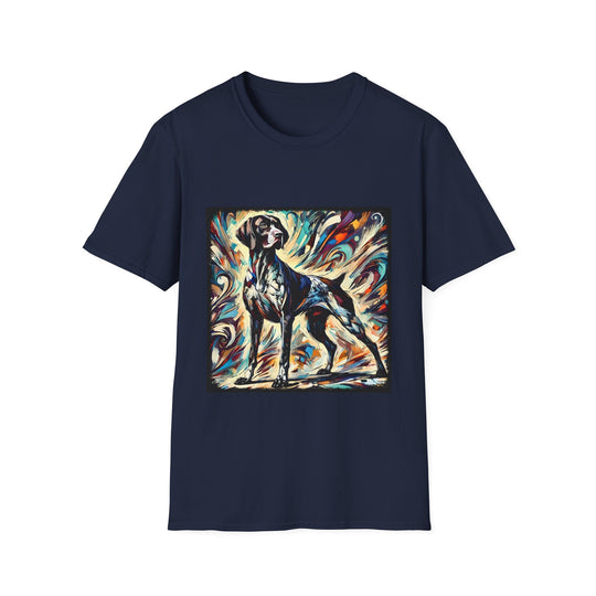 German Shorthaired Pointer Dynamic Classic design dog lover unisex t-shirt in navy