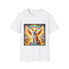 Akita Rainbow Bridge design dog lover unisex t-shirt in white