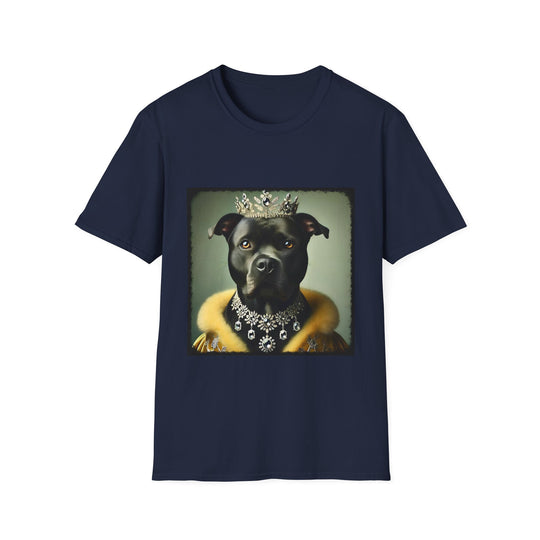 American Pit Bull Terrier Queen Bee design dog lover unisex t-shirt in navy