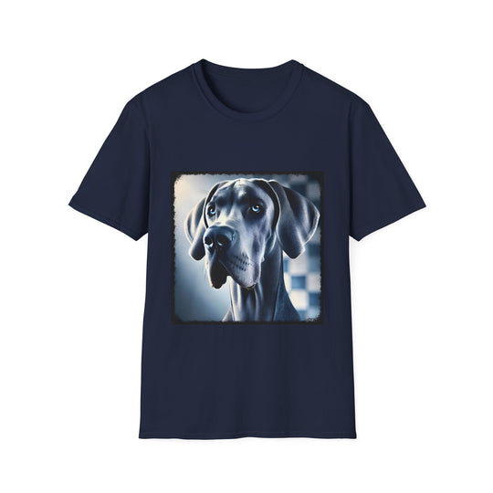 Great Dane Regal Pose design dog lover unisex t-shirt in navy