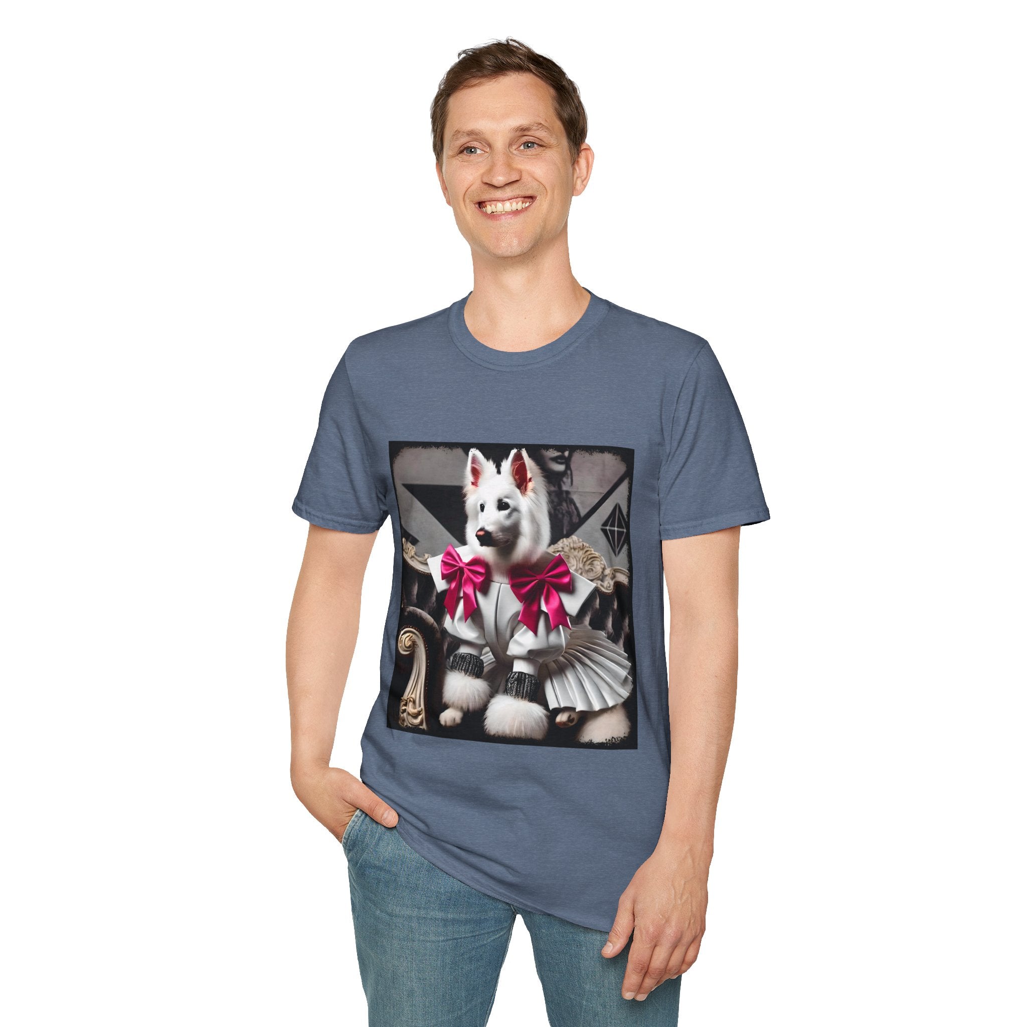 German Shepherd Pink Bow Rocker | Unisex Dog T-Shirt