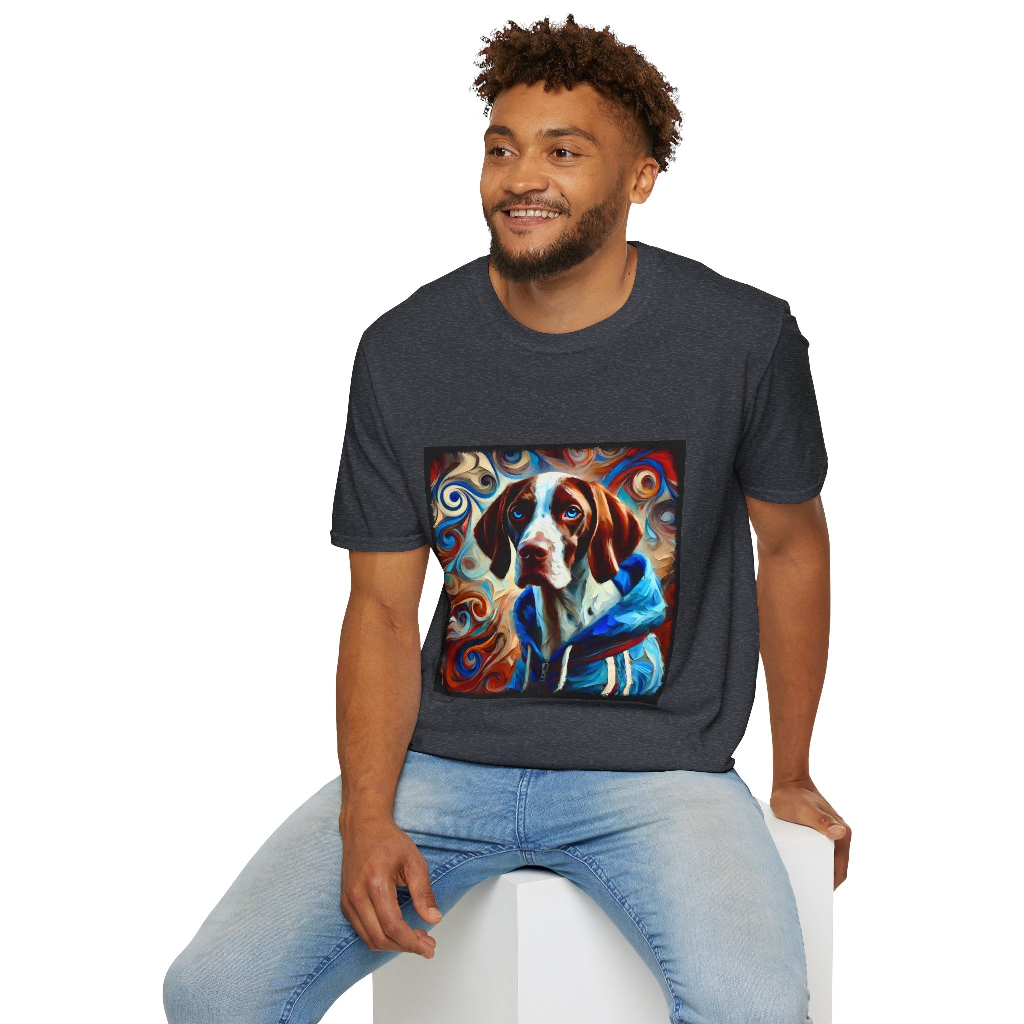 German Shorthaired Pointer Comfy Swirl | Unisex Dog T-Shirt