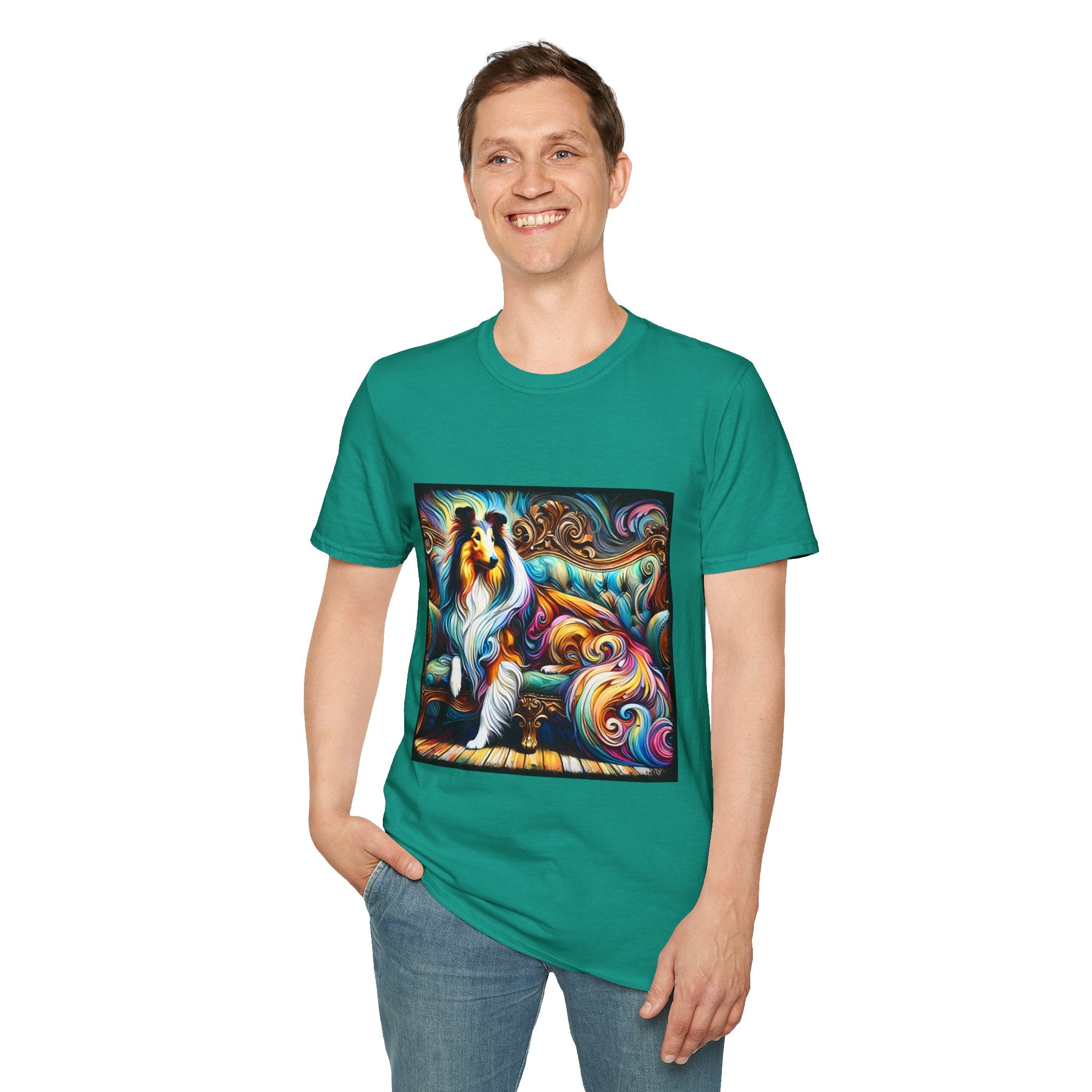 Collie Pastel Swirl | Unisex Dog T-Shirt