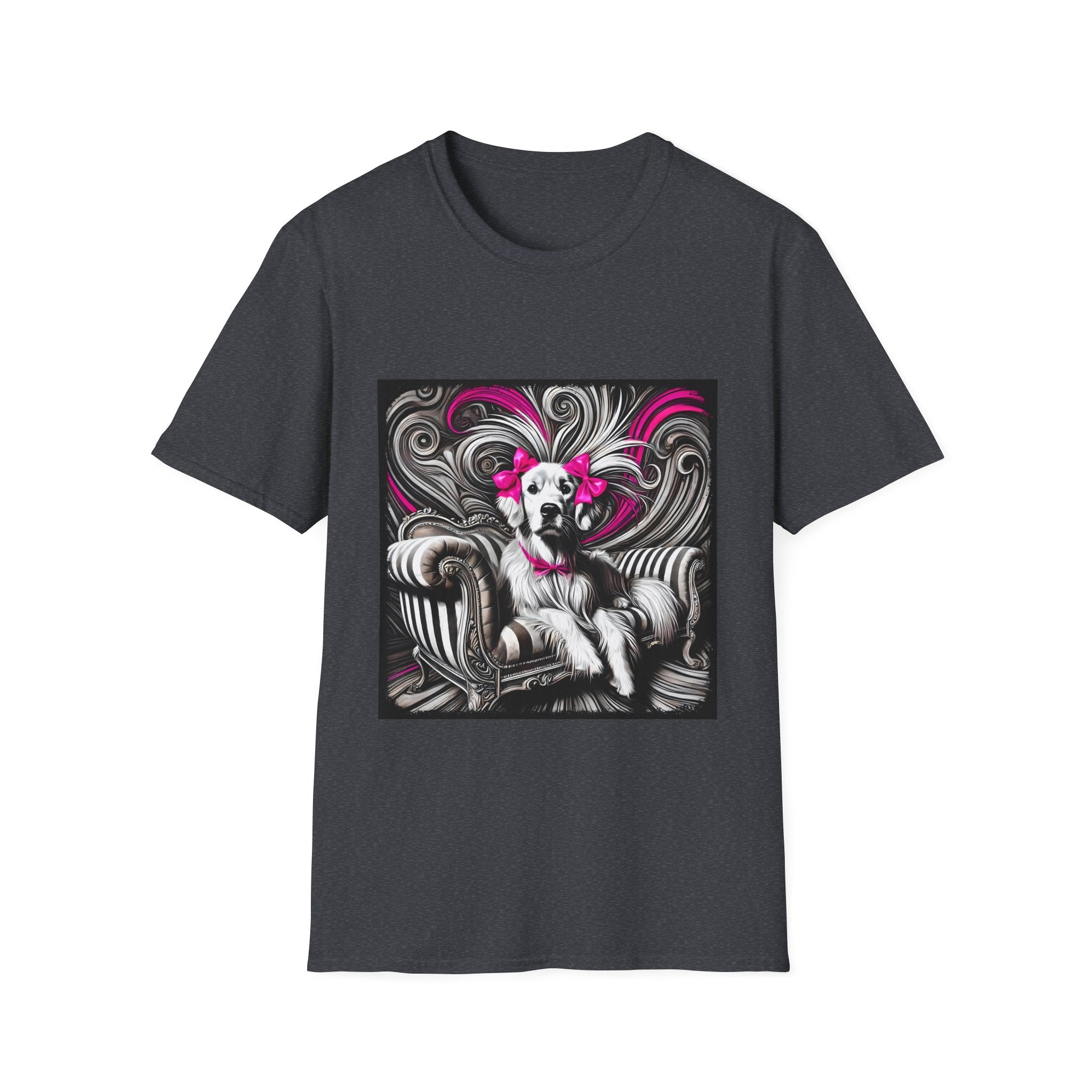 Golden Retriever Shirt | B&W Pink Bow Bold Dog Lover Tee