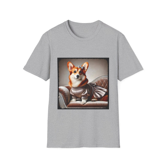 Pembroke Welsh Corgi Silver Belle design dog lover unisex t-shirt in sport grey