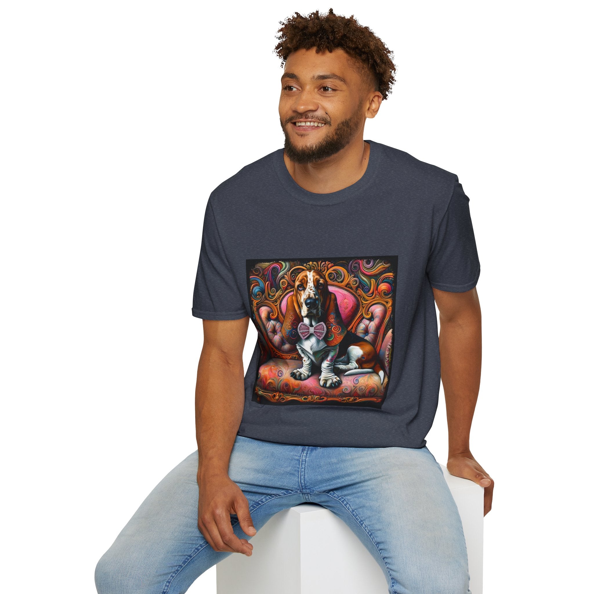 Basset Hound Vivid Swirl | Unisex Dog T-Shirt