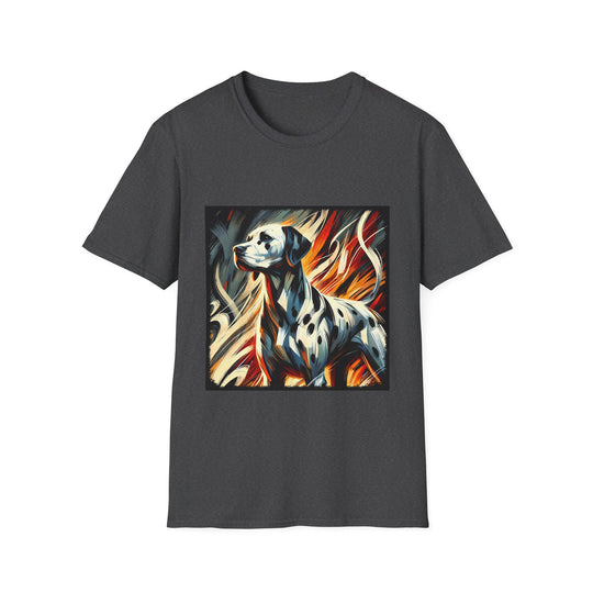 Dalmatian Bold Fire Classic design dog lover unisex t-shirt in dark heather