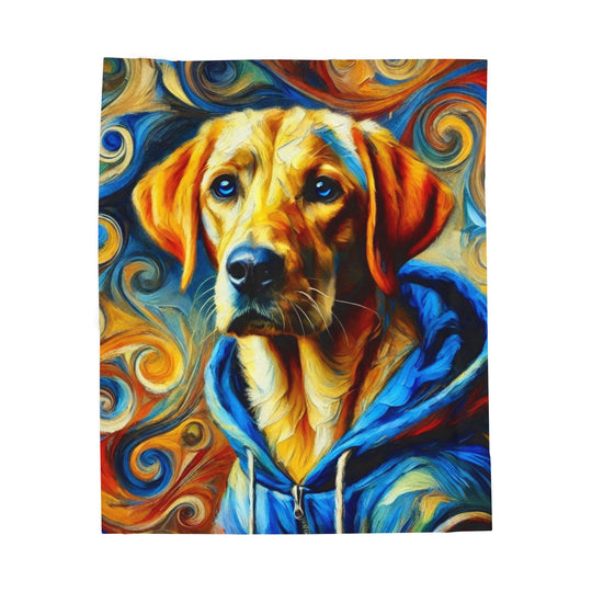 Labrador Retriever Blanket Street Swirl Dog Lover Gift velveteen plush blanket