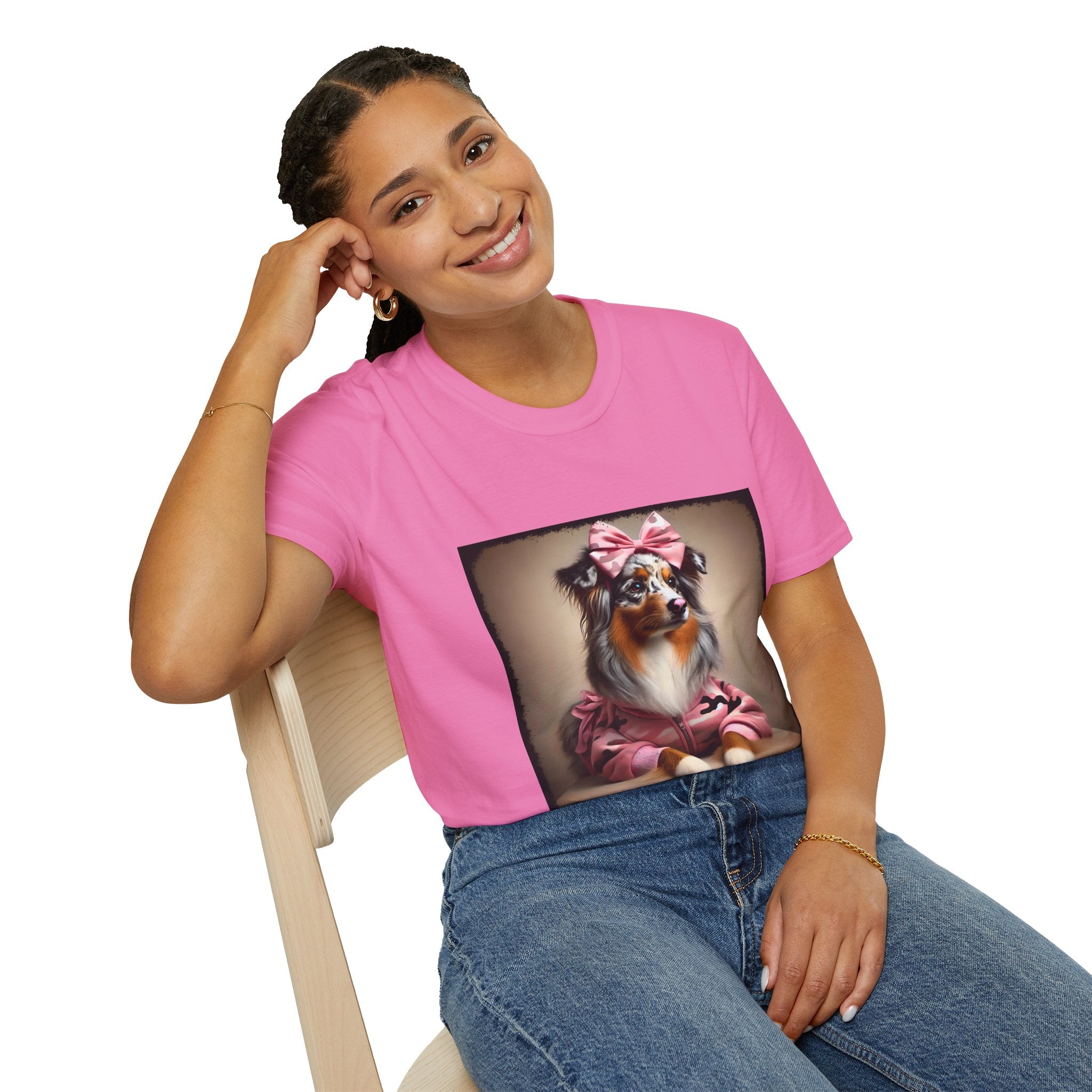 Australian Shepherd Camo Cutie | Unisex Dog T-Shirt