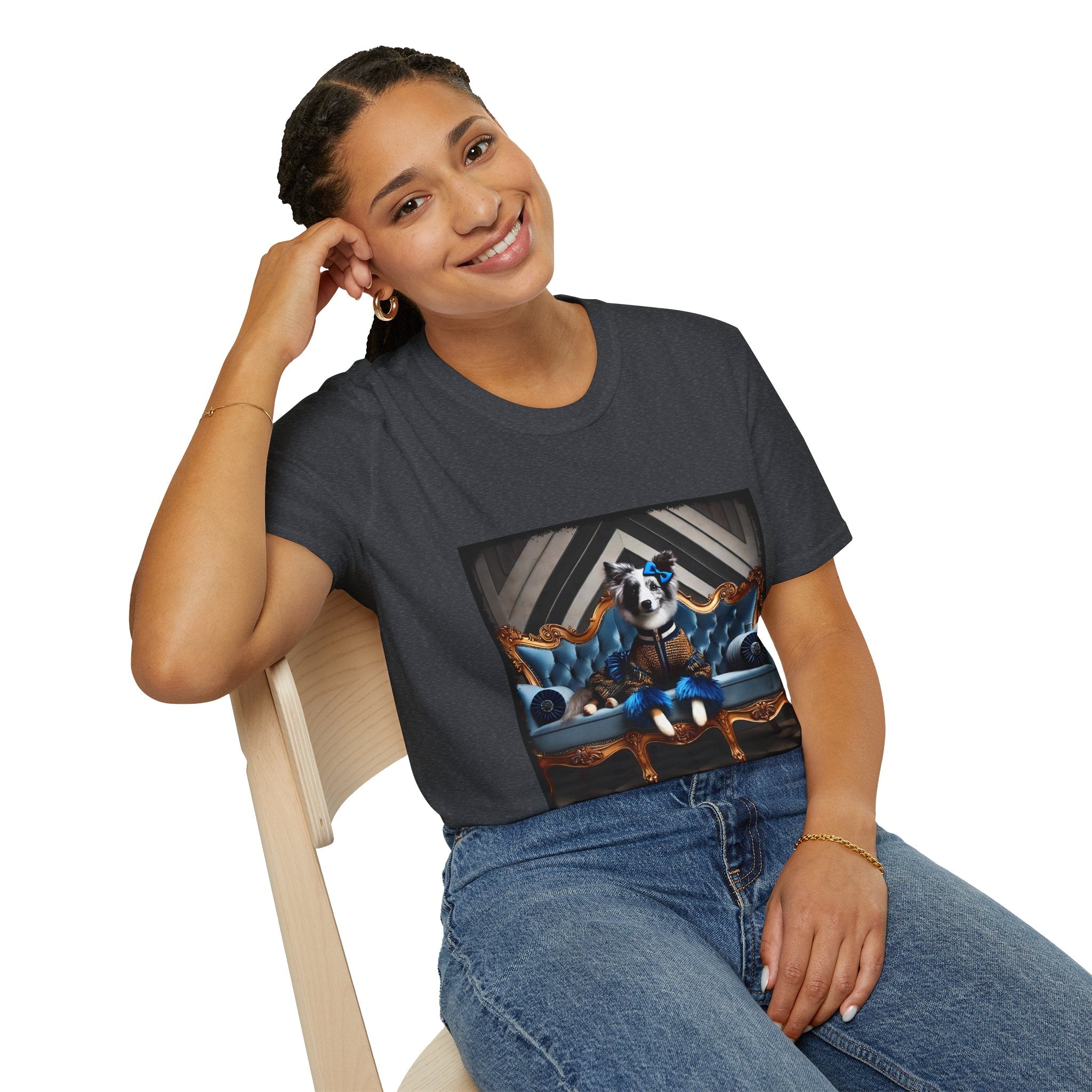 Border Collie Sapphire Chic | Unisex Dog T-Shirt